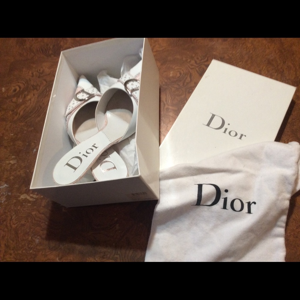 Dior Mule Heels NIB with Duster
